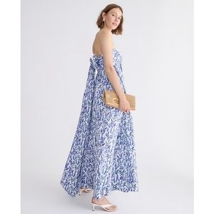 85. J.Crew Collection strapless bow-back maxi dress in meadow print